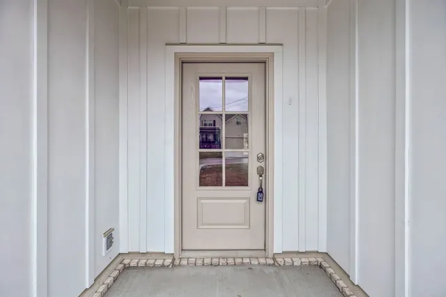 a view of an entryway door