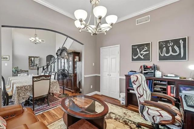 a view of a livingroom and dining room