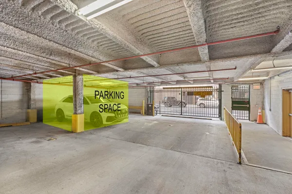 a view of parking garage