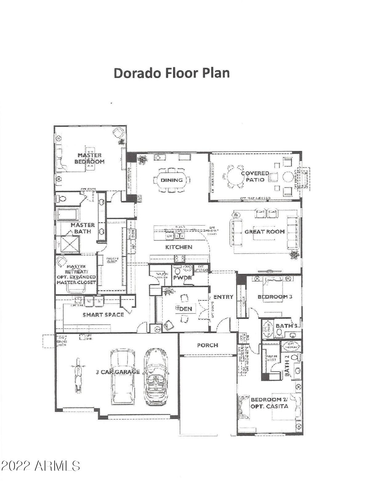 29635 North Kinder Crossing Pass Rio Verde, AZ 85263 - Photo 21 of 21 Dorado Floor Plan