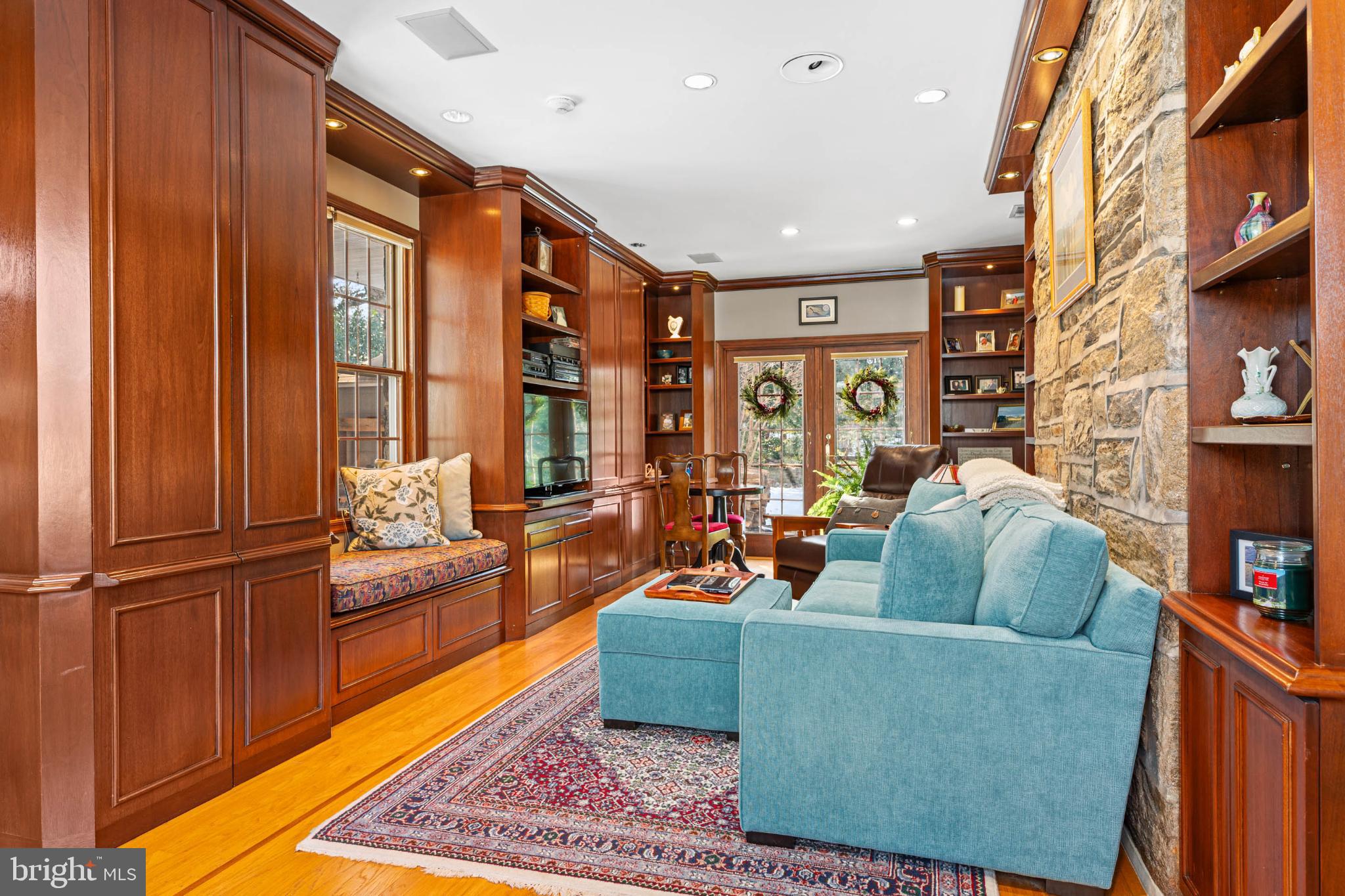 1432 Noble Road Rydal, PA 19046 - Photo 15 of 69 a living room with fireplace furniture and a rug