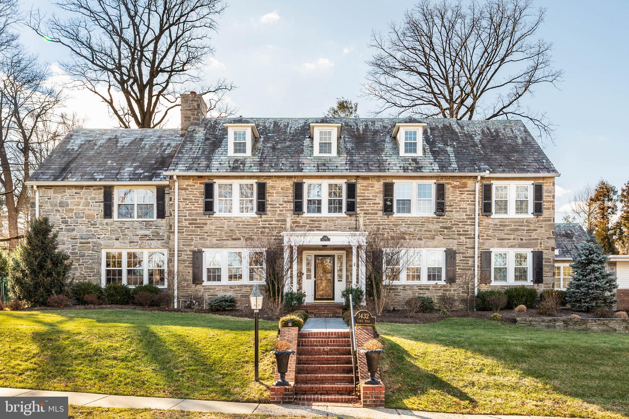 1432 Noble Road Rydal, PA 19046 - Photo 2 of 69 Classic Stone Colonial w/ 2 story addition