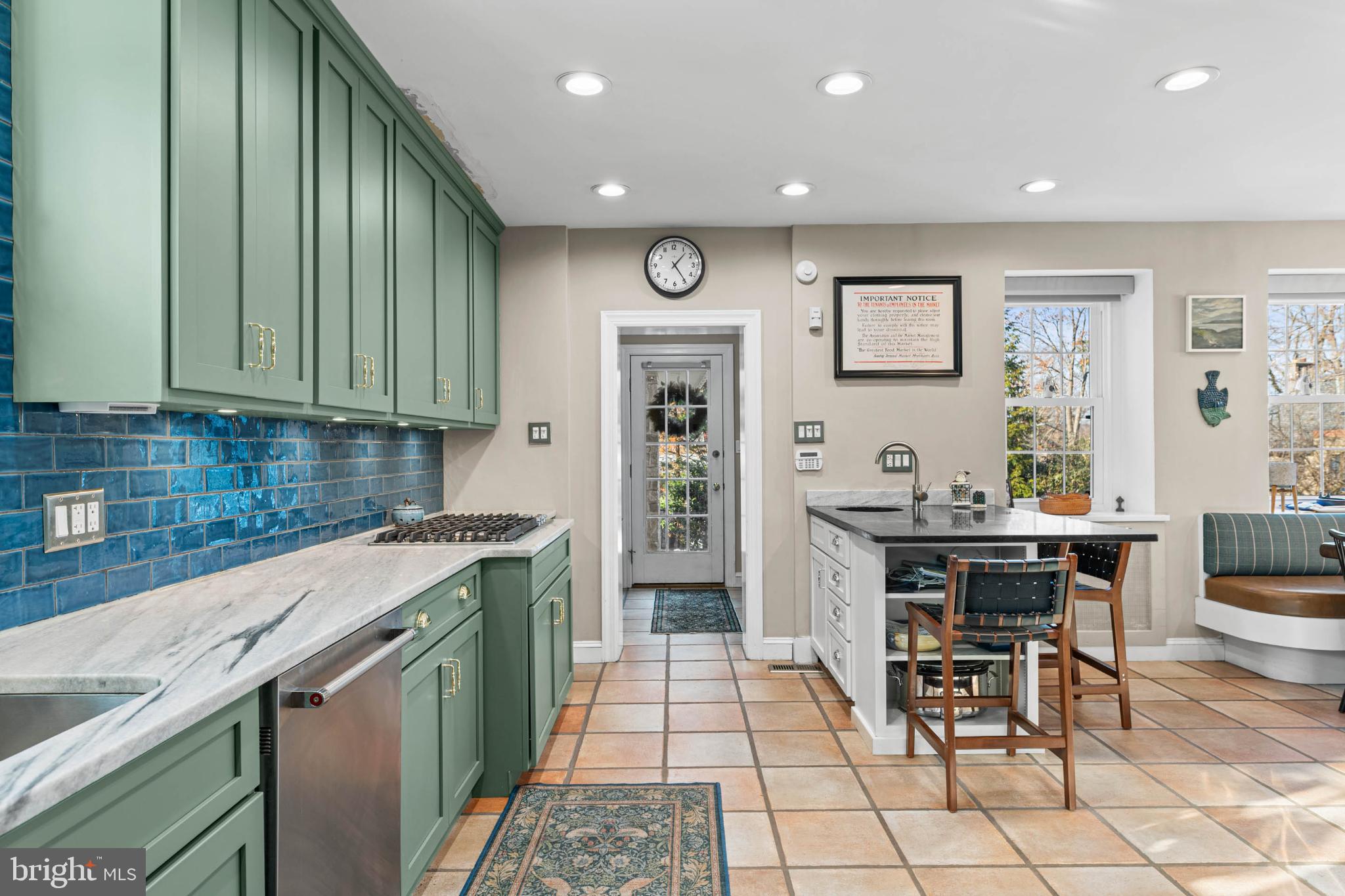 1432 Noble Road Rydal, PA 19046 - Photo 27 of 69 Kitchen- view to FR on R- exit to garage area