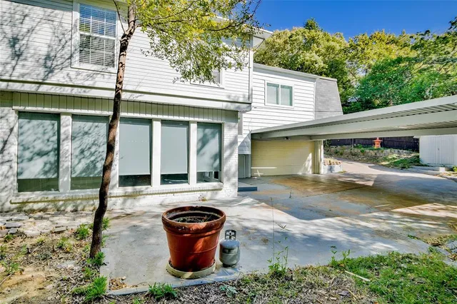 a view of a house with a patio