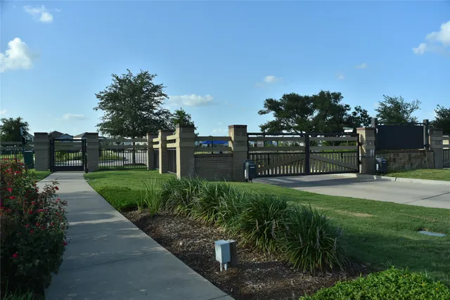 a view of a lake from a yard