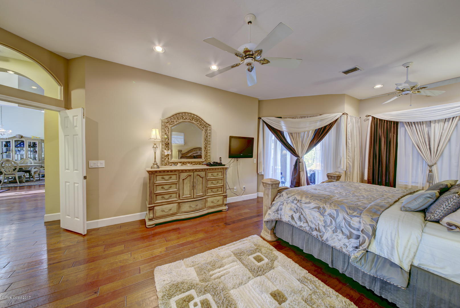 4055 Turtle Mound Road Melbourne, FL 32934 - Photo 29 of 80 Master Suite w/ access to Pool