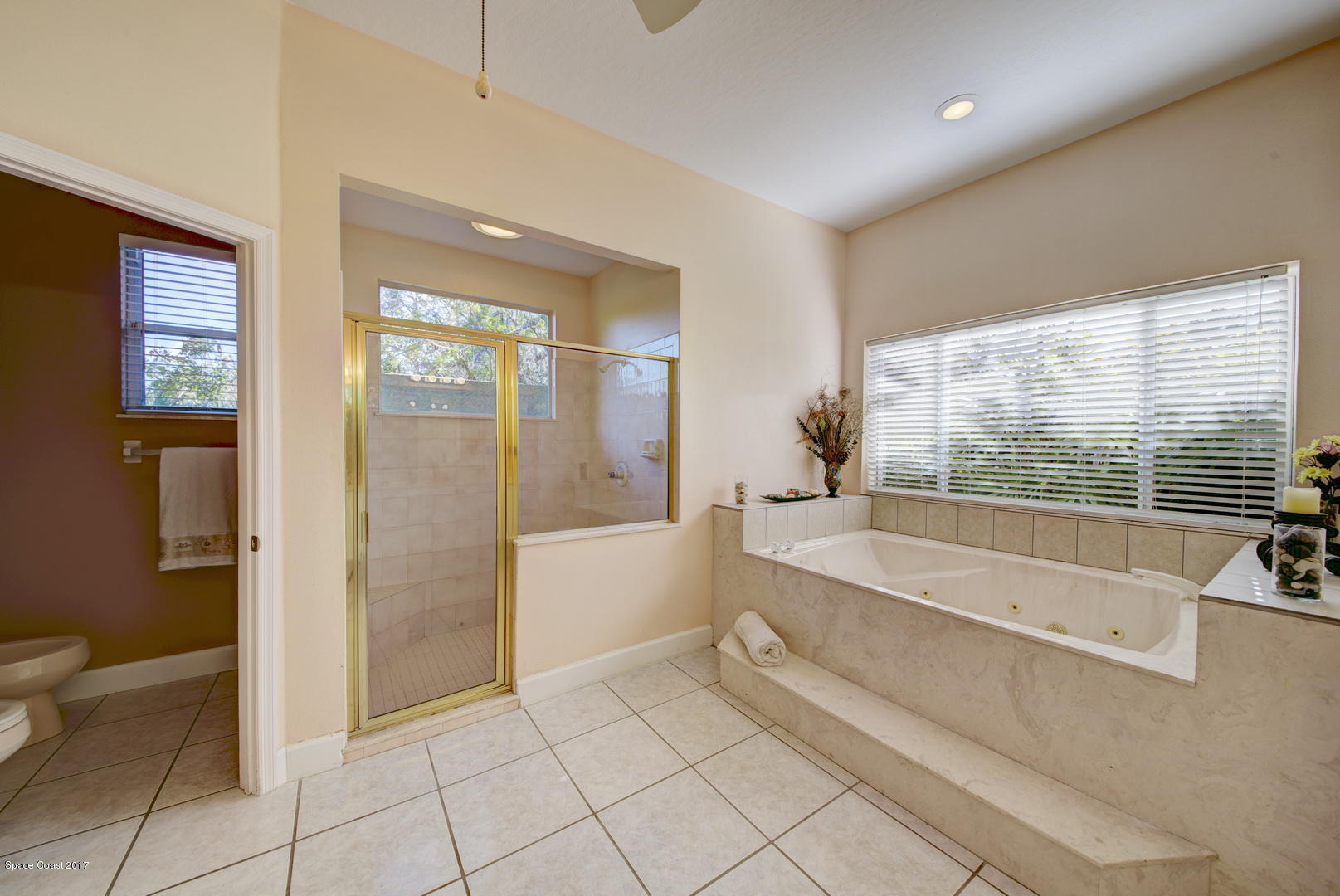 4055 Turtle Mound Road Melbourne, FL 32934 - Photo 35 of 80 Master Bath Jacuzzi Tub & Shower