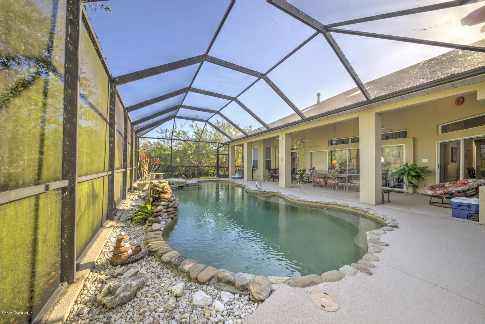 4055 Turtle Mound Road Melbourne, FL 32934 - Photo 61 of 80 Screen Enclosed Pool & Patio