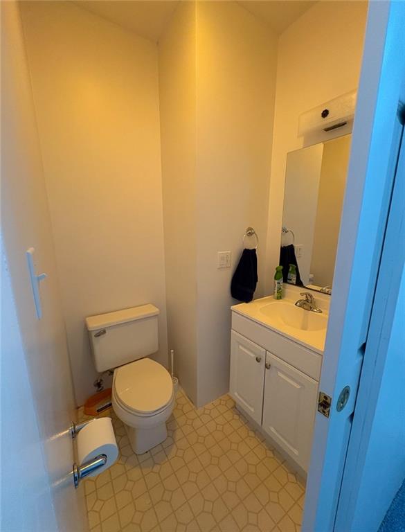 320 Normal Avenue Slippery Rock, PA 16057 - Photo 6 of 7 a bathroom with a granite countertop toilet and a sink