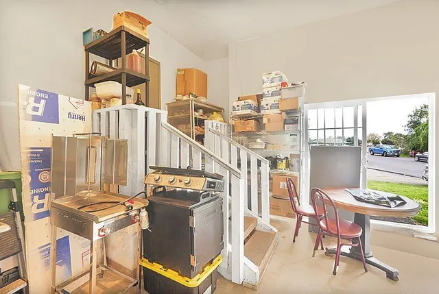 a table and chairs in a kitchen