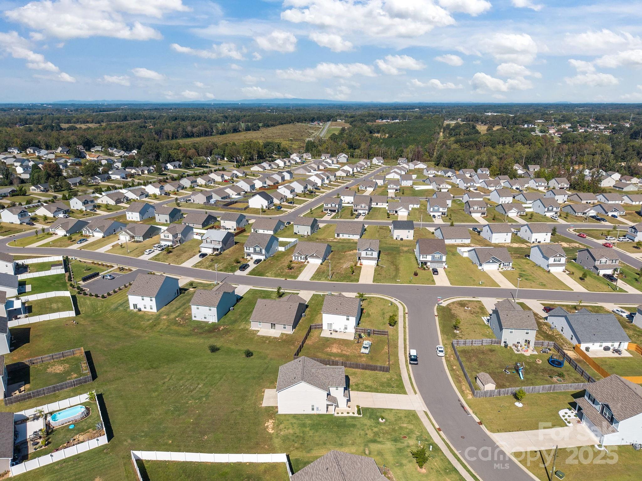 163 Kipling Lane Kings Mountain, NC 28086 - Photo 37 of 46 an aerial view of residential houses with outdoor space