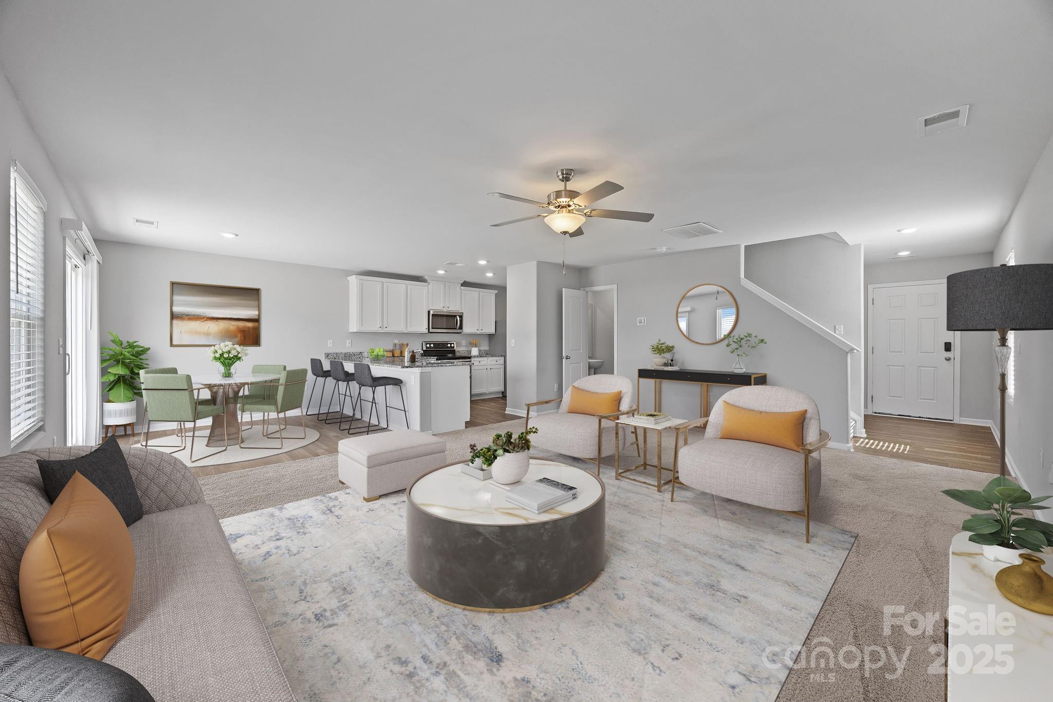163 Kipling Lane Kings Mountain, NC 28086 - Photo 4 of 46 a living room with furniture and view of kitchen