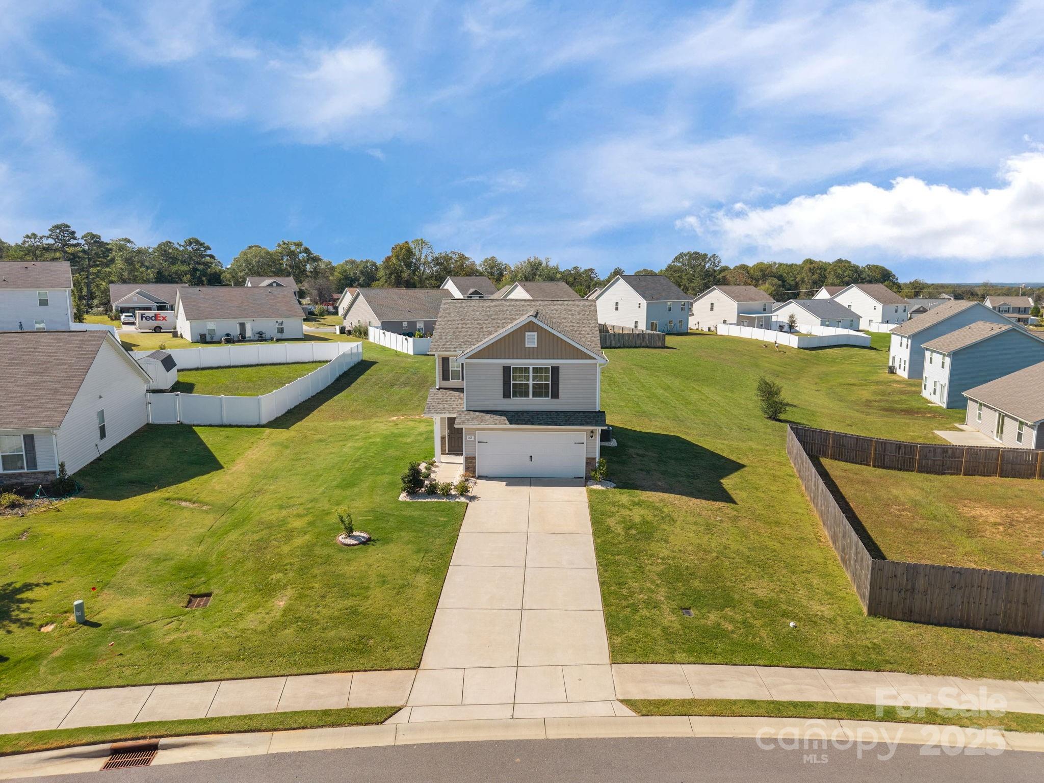 163 Kipling Lane Kings Mountain, NC 28086 - Photo 43 of 46 an aerial view of a house with a garden