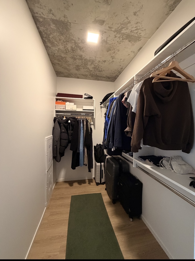225 North Elizabeth Street, Unit 514 Chicago, IL 60607 - Photo 10 of 13 a view of walk in closet with clothes and shoes