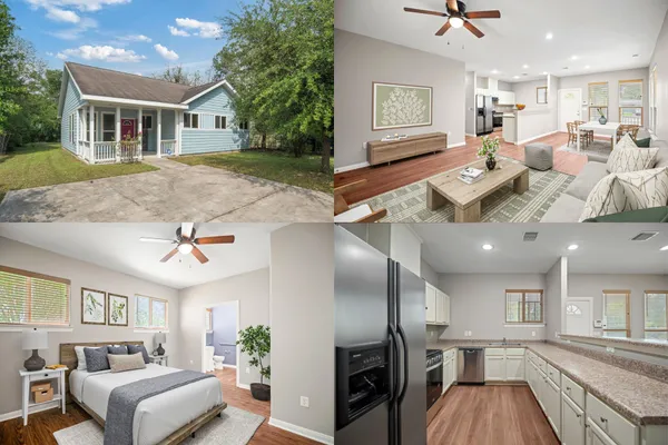 a view of living room kitchen with furniture and a open kitchen view
