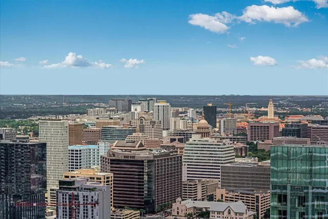 a view of a balcony with city view