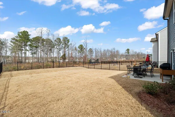 a view of a terrace with sitting area