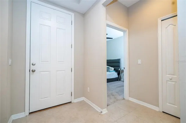 an empty room and closet