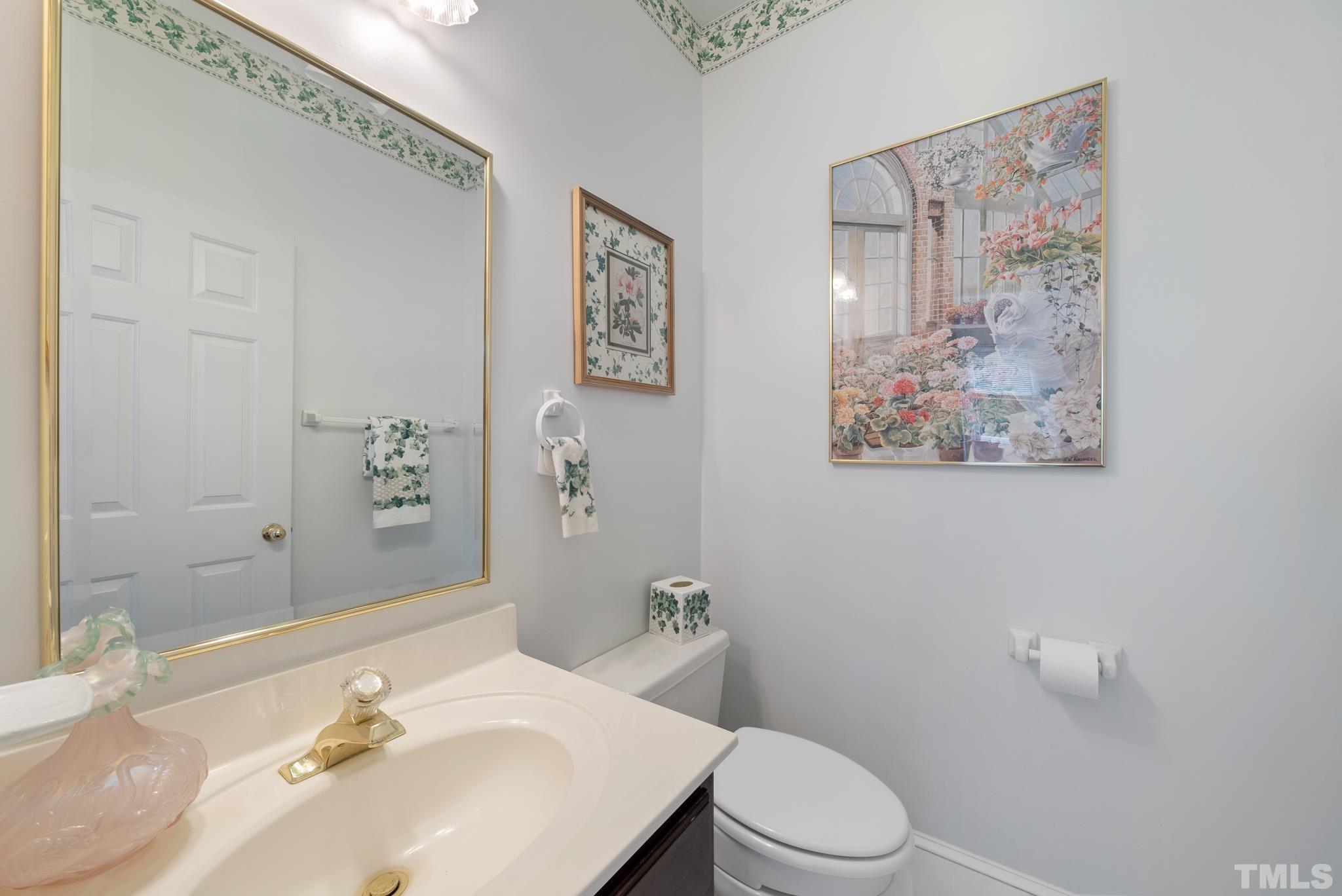 920 Windrow Lane Raleigh, NC 27603 - Photo 16 of 40 a bathroom with a sink mirror vanity and toilet