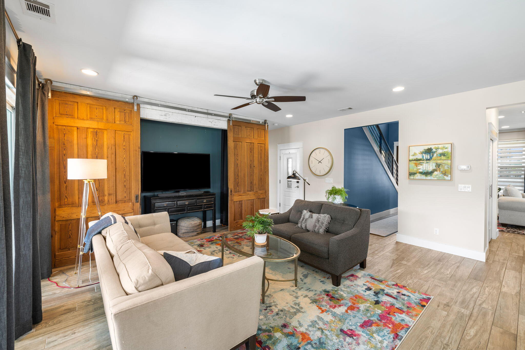 342 Thompson Road Santa Rosa Beach, FL 32459 - Photo 19 of 39 Custom Barn Doors Hide the TV
