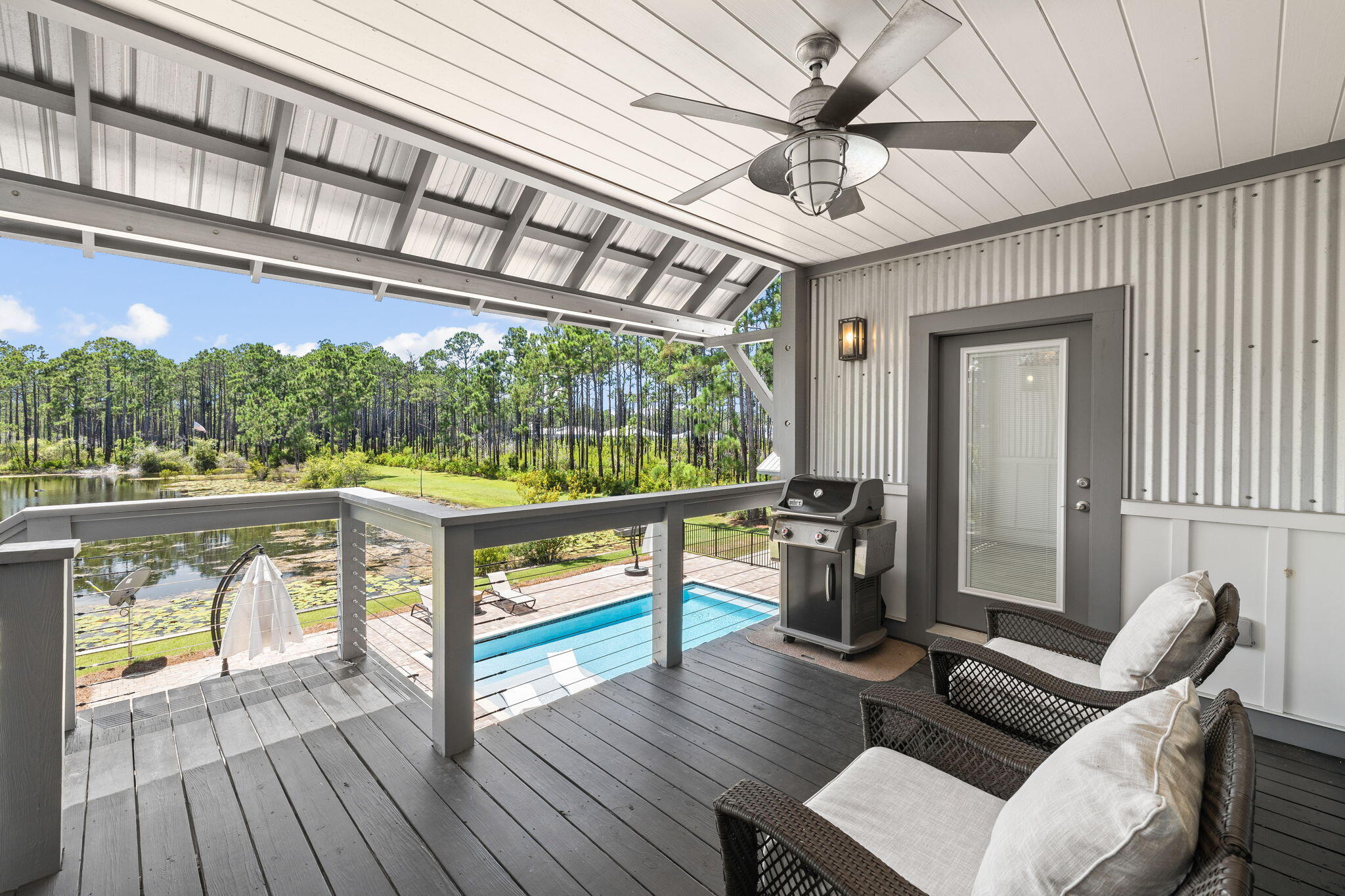 342 Thompson Road Santa Rosa Beach, FL 32459 - Photo 25 of 39 Covered Back Porch