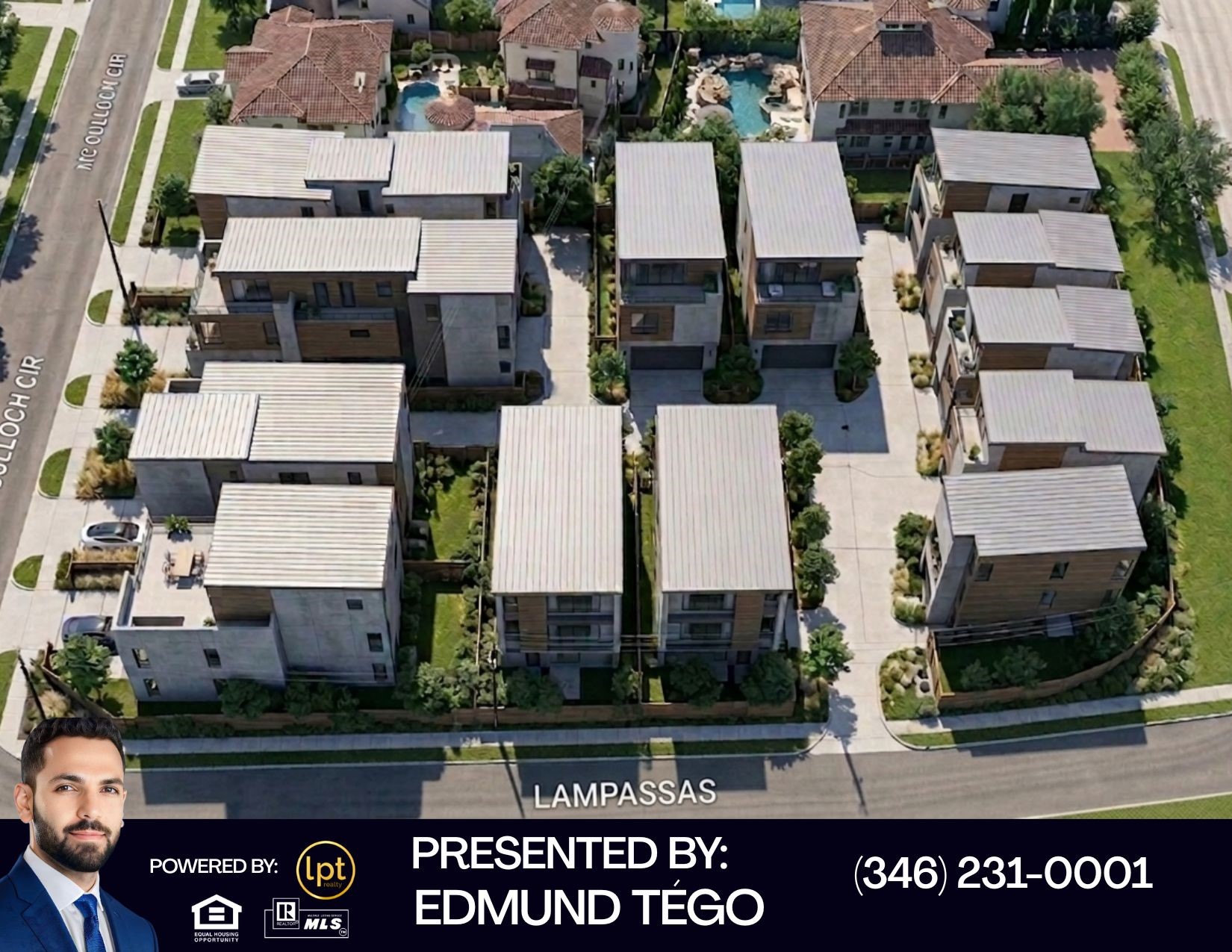 5514 McCulloch Circle Houston, TX 77056 - Photo 3 of 10 an aerial view of multiple houses with outdoor space