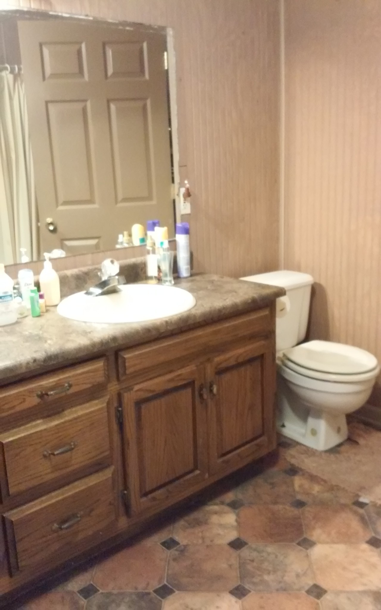8200 Bethel Road Prospect, TN 38477 - Photo 31 of 50 a bathroom with a granite countertop sink and a toilet