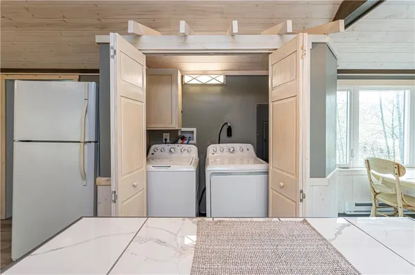 a room with storage and utility