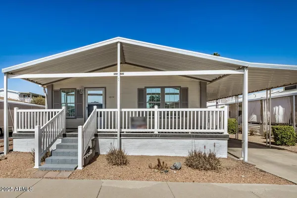 a view of a house with a deck