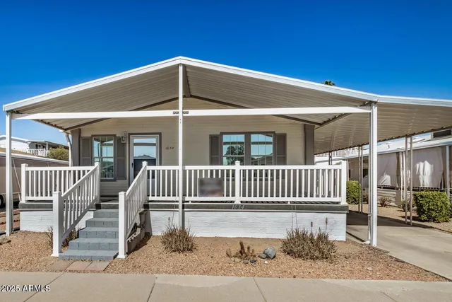 a view of a house with a deck