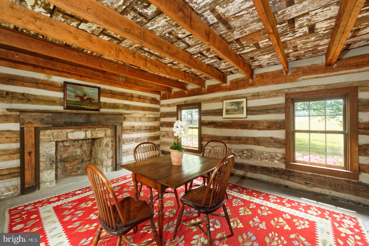 2224 Crenshaw Road Upperville, VA 20184 - Photo 47 of 50 View inside the log cabin with a fireplace