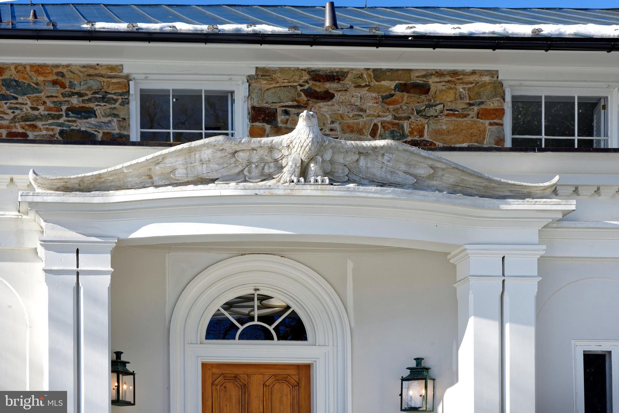 2224 Crenshaw Road Upperville, VA 20184 - Photo 7 of 50 Unique carved eagle rests above the front door
