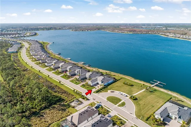 an aerial view of a ocean