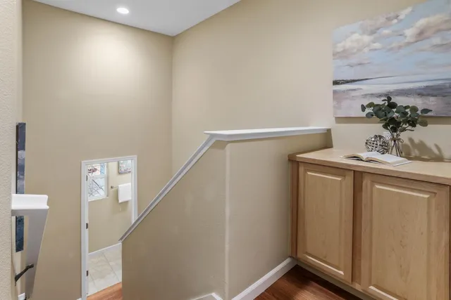 a bathroom with a sink and mirror