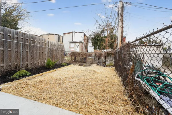 a view of a backyard