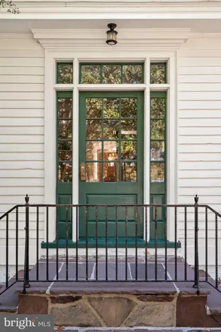 a view of front door and porch