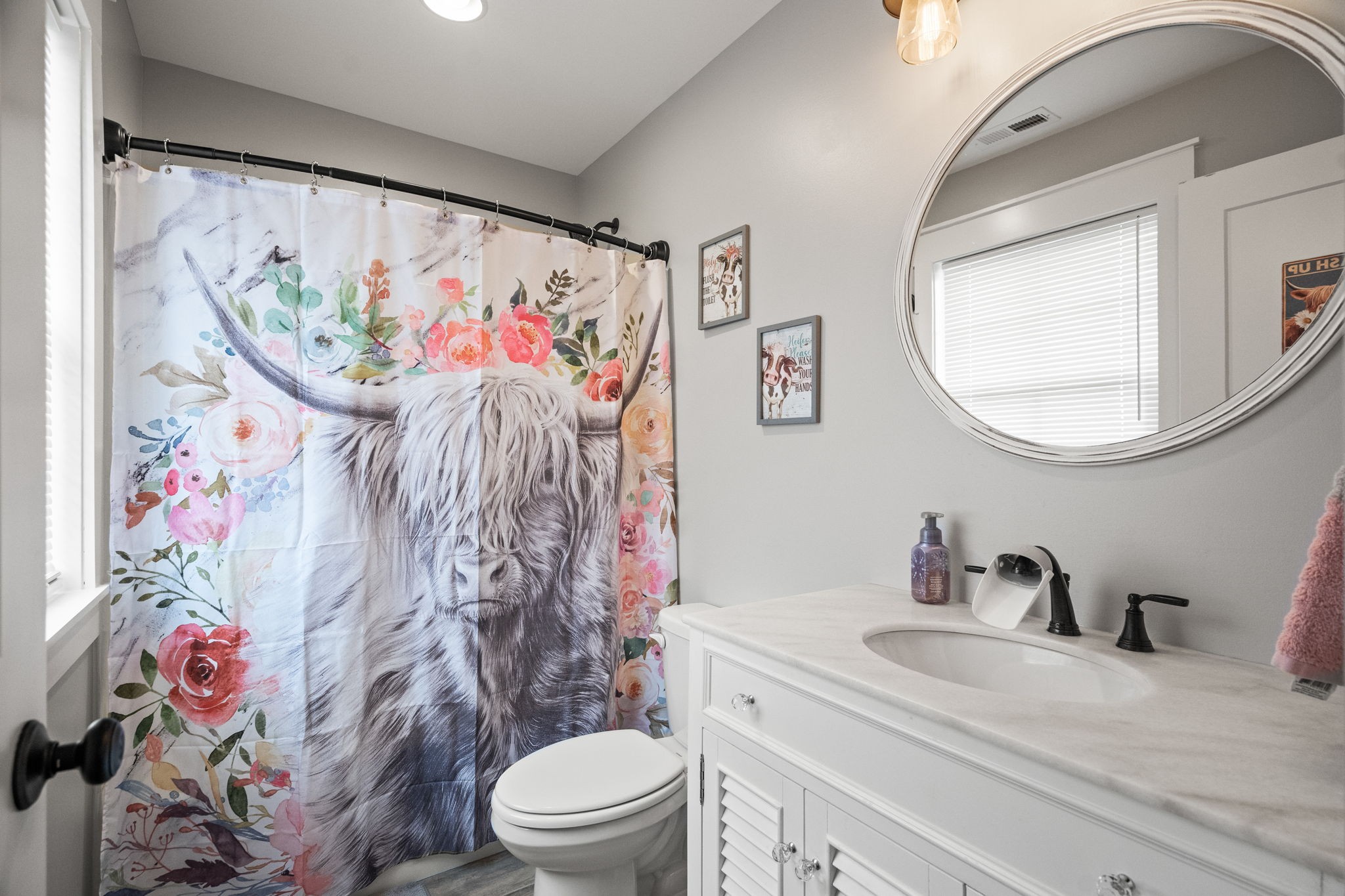1155 Maxwell Branch Road Cottontown, TN 37048 - Photo 46 of 69 a bathroom with a sink mirror and toilet