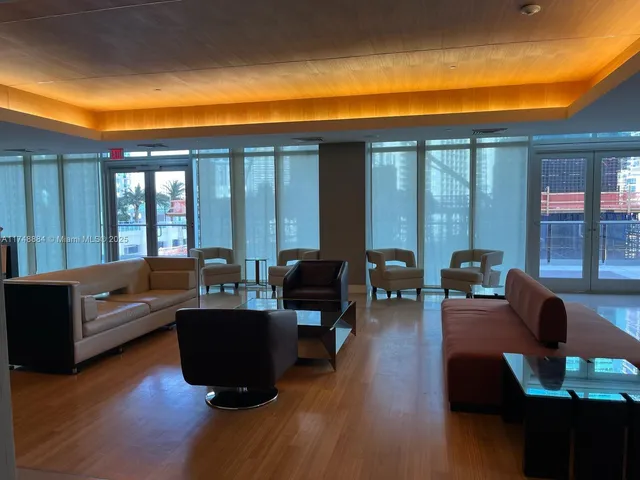 a workspace with furniture