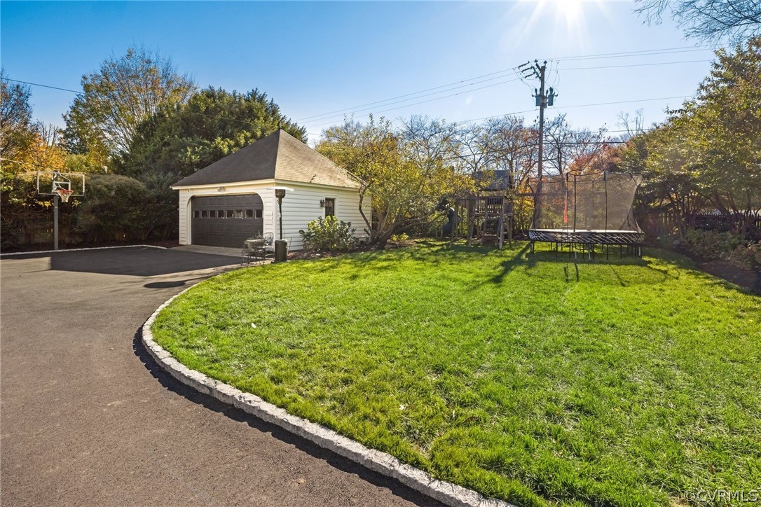 3807 Dover Road Richmond, VA 23221 - Photo 41 of 44 Large private backyard and two-car garage.