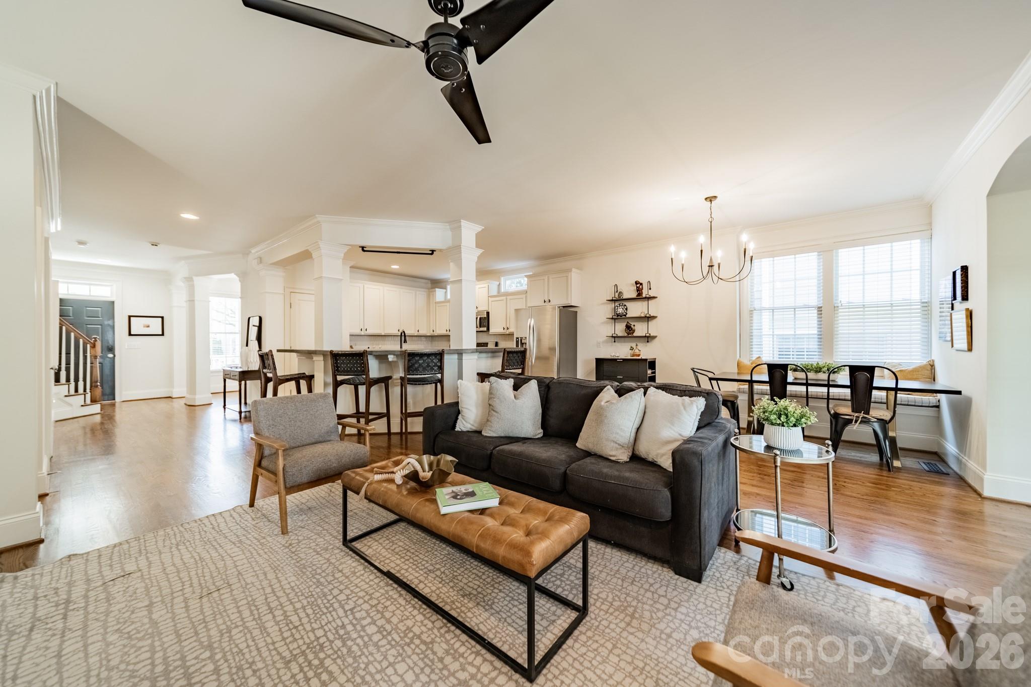 3264 Richard's Crossing Fort Mill, SC 29708 - Photo 12 of 48 a living room with furniture and a view of kitchen