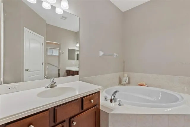 a bathroom with a sink and a bathtub