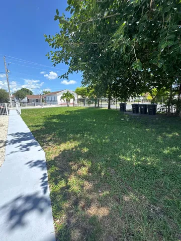 a view of a trees with a yard
