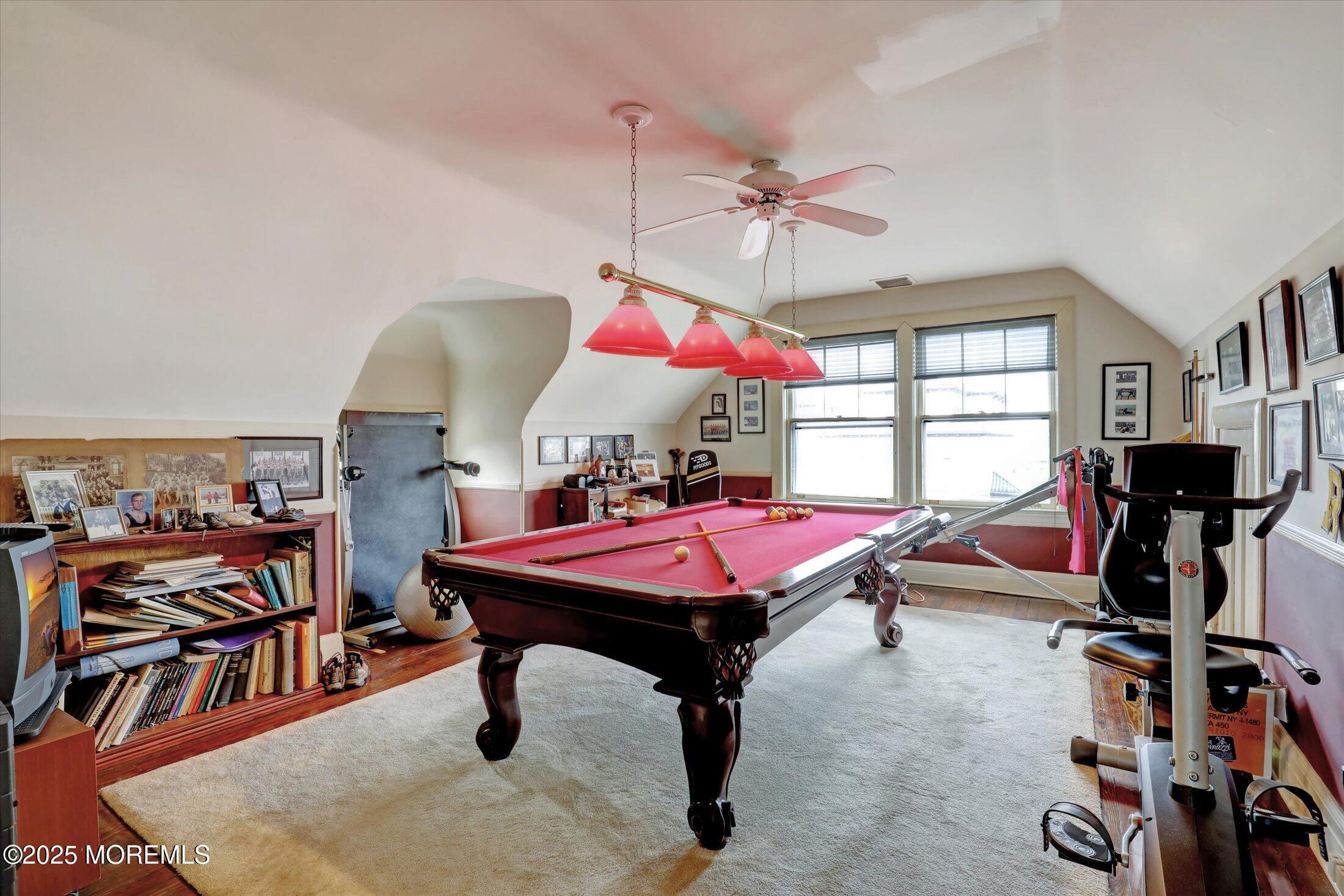 211 Cedar Avenue Allenhurst, NJ 07711 - Photo 40 of 69 a room with musical instruments pool table and windows