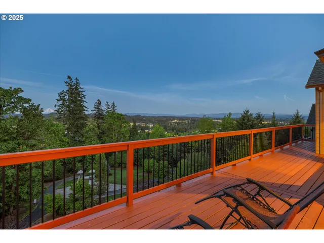 a view of a balcony with couches