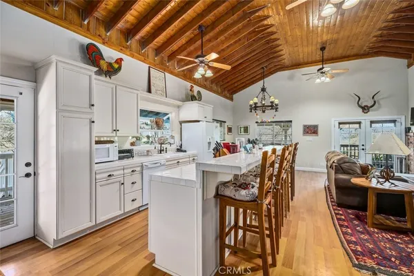 a view of lake with mountain