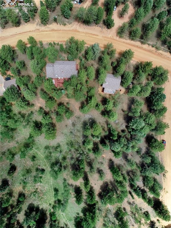 756 Spring Valley Drive Divide, CO 80814 - Photo 45 of 48 an aerial view of residential house with beach and outdoor space