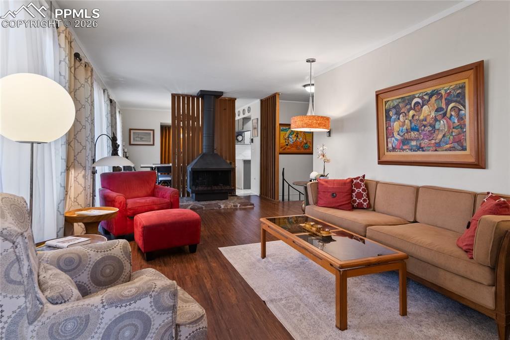 756 Spring Valley Drive Divide, CO 80814 - Photo 5 of 48 a living room with furniture a rug and a lamp