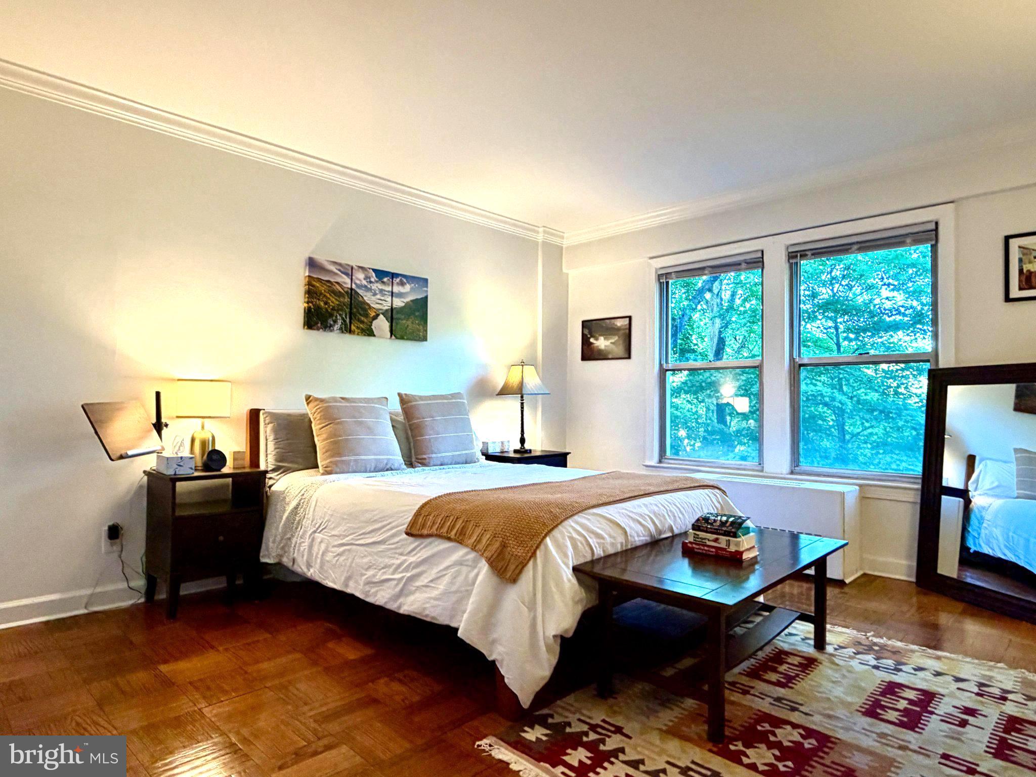 2500 Q Street Northwest, Unit 307 Washington, DC 20007 - Photo 4 of 13 Serene bedroom with nature views.