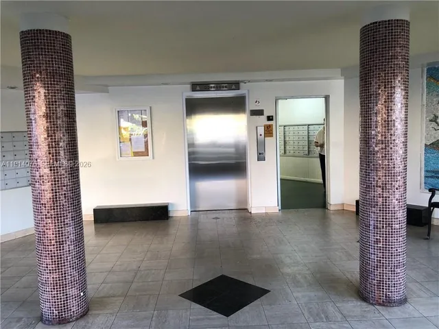 a view of a swimming pool with a garden