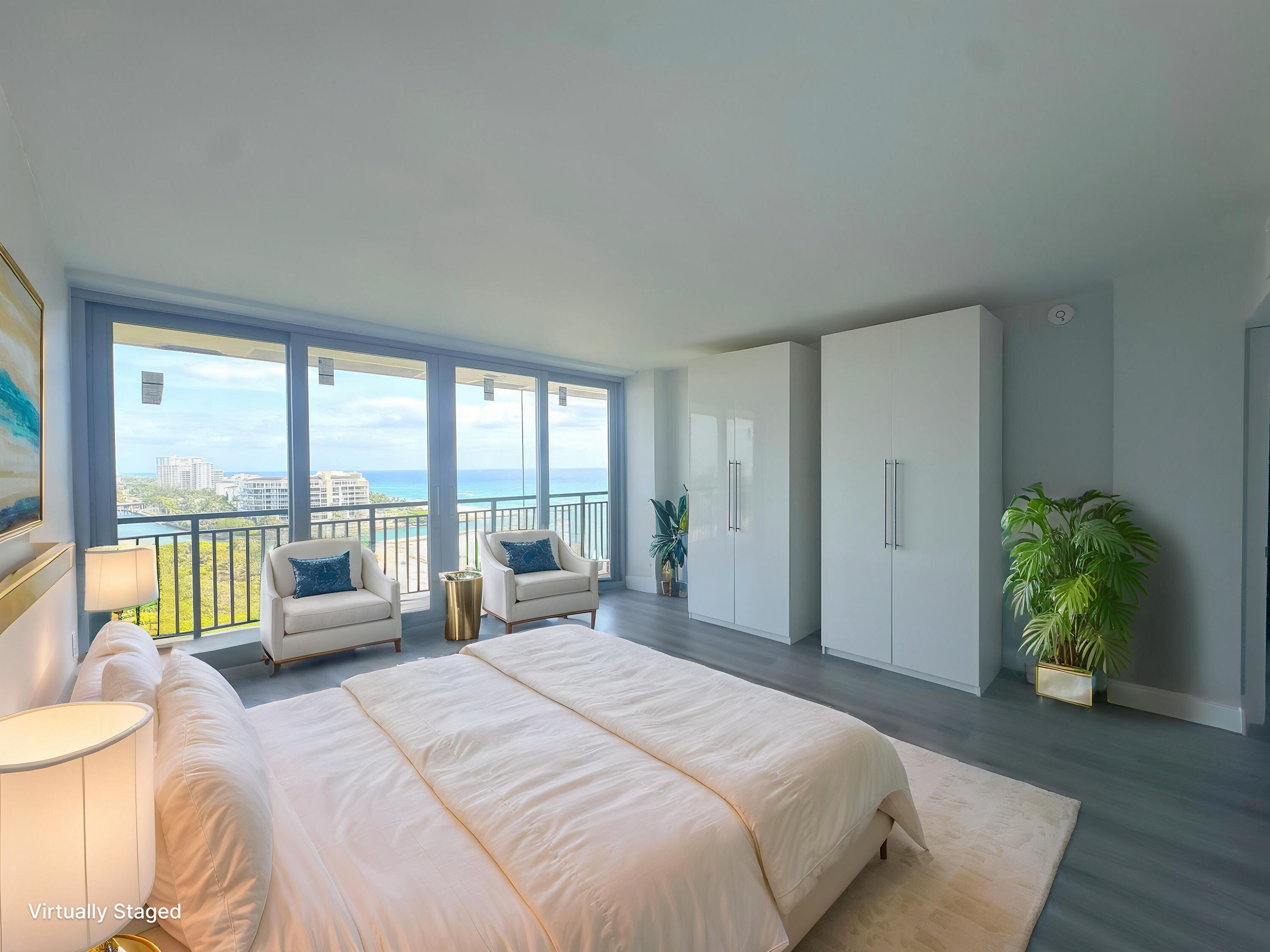 1180 South Ocean Boulevard, Unit 15B Boca Raton, FL 33432 - Photo 11 of 32 Virtually Staged Primary Bedroom